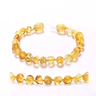 Pulseira De Âmbar - Original Certificada - (14cm)
