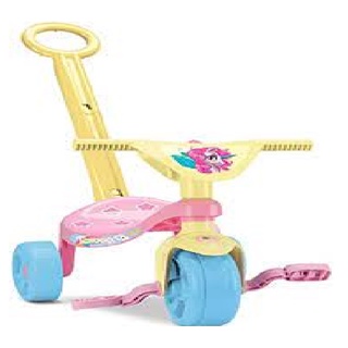 Brinquedo Motoca Infantil Triciclo Herói Amarelo Com Haste no Shoptime