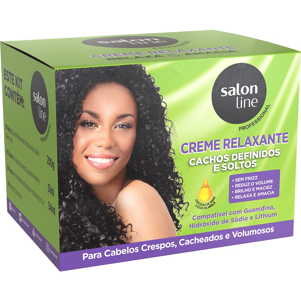Creme Relaxante Salon Line - Cachos Definidos E Soltos 200g | Shopee Brasil