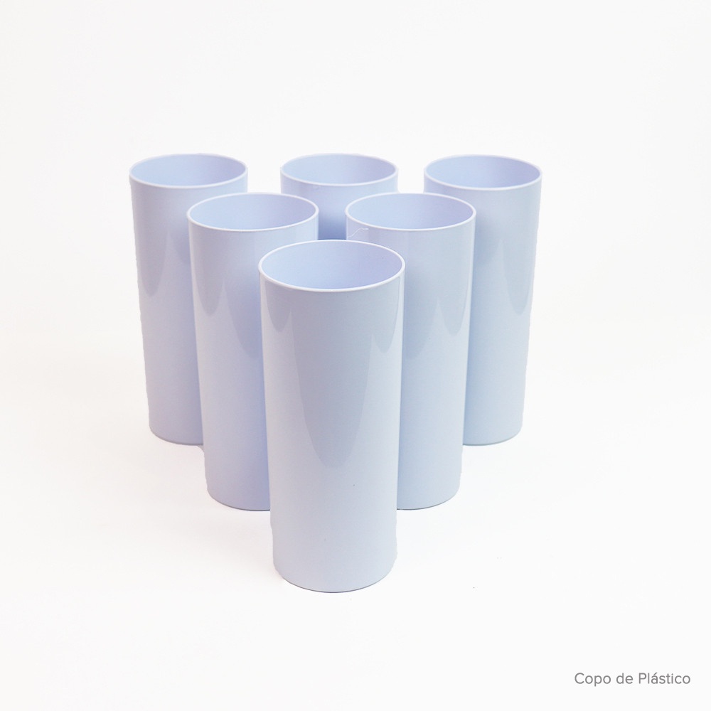 Copo Long Drink Sublimático Polímero Branco 330ml - 24 Un.
