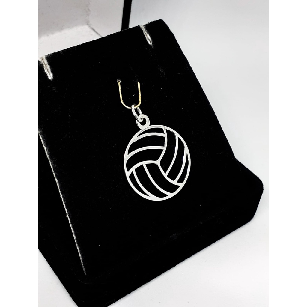 Pingente Bola De Volei Em Prata 925