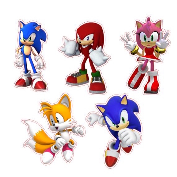 30 Unid - Tags Decorativas para Lembrancinhas - Tema: Sonic. | Shopee ...