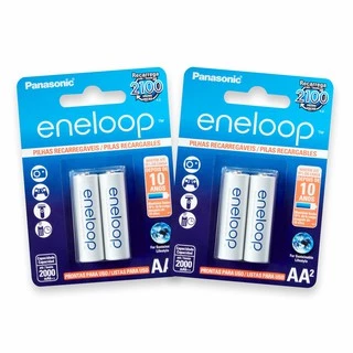 4 Pilhas Recarregáveis Panasonic Eneloop AA