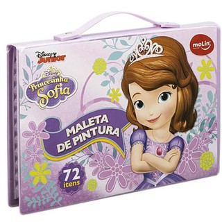 Maleta De Pintura Princesa Sofia Disney Infantil 72 Peças Novo