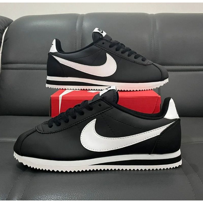 Tenis NIKE CORTEZ CLASSIC Couro Preto Branco