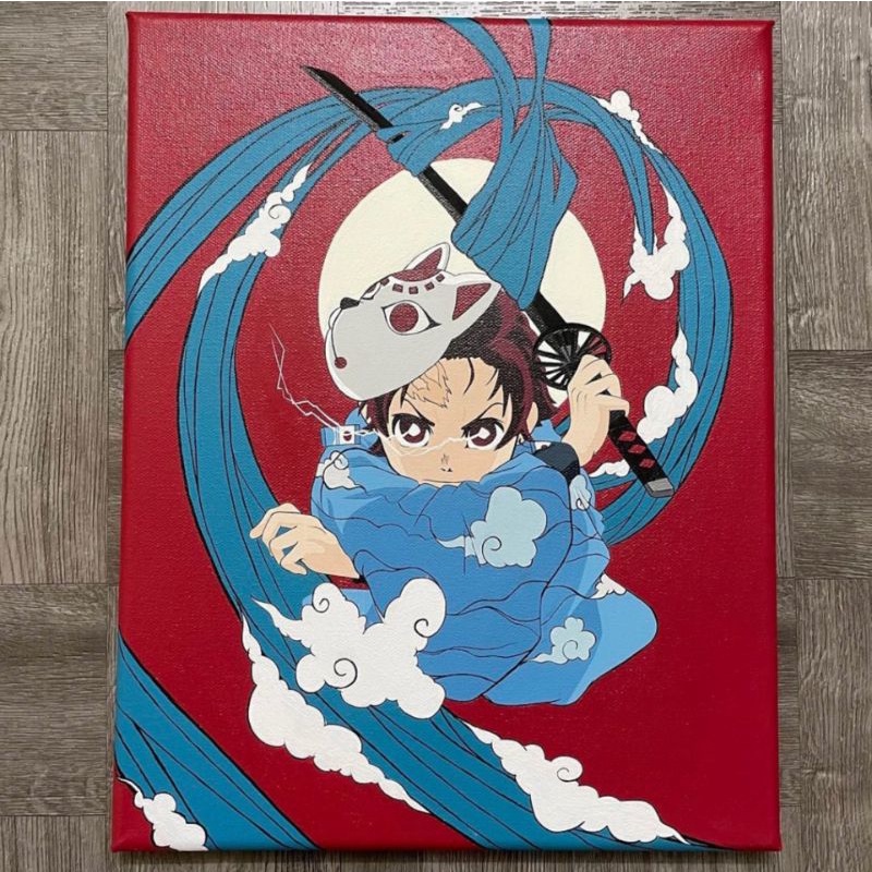 Kit Pintura Numerada Terapêutica - Tanjiro e Nezuko Demon Slayer