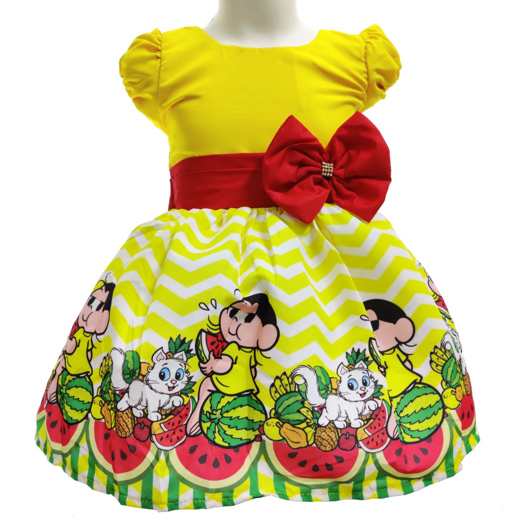 Vestido Festa Infantil Magali Festa Infantil Roupa Da Magali Tema