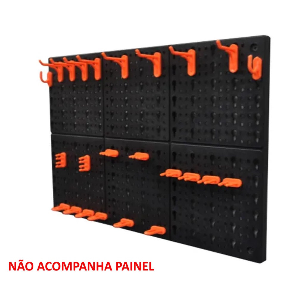 Kit 48 Ganchos Plásticos Para Painel Organizador Ferramentas Separados ...