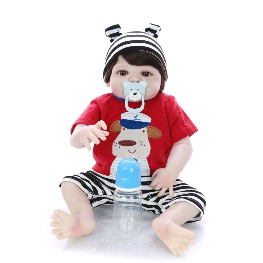 Lindo Bebe Reborn Menino Brinde Pelúcia Girafa 48cm - Boneca Reborn  Original Silicone