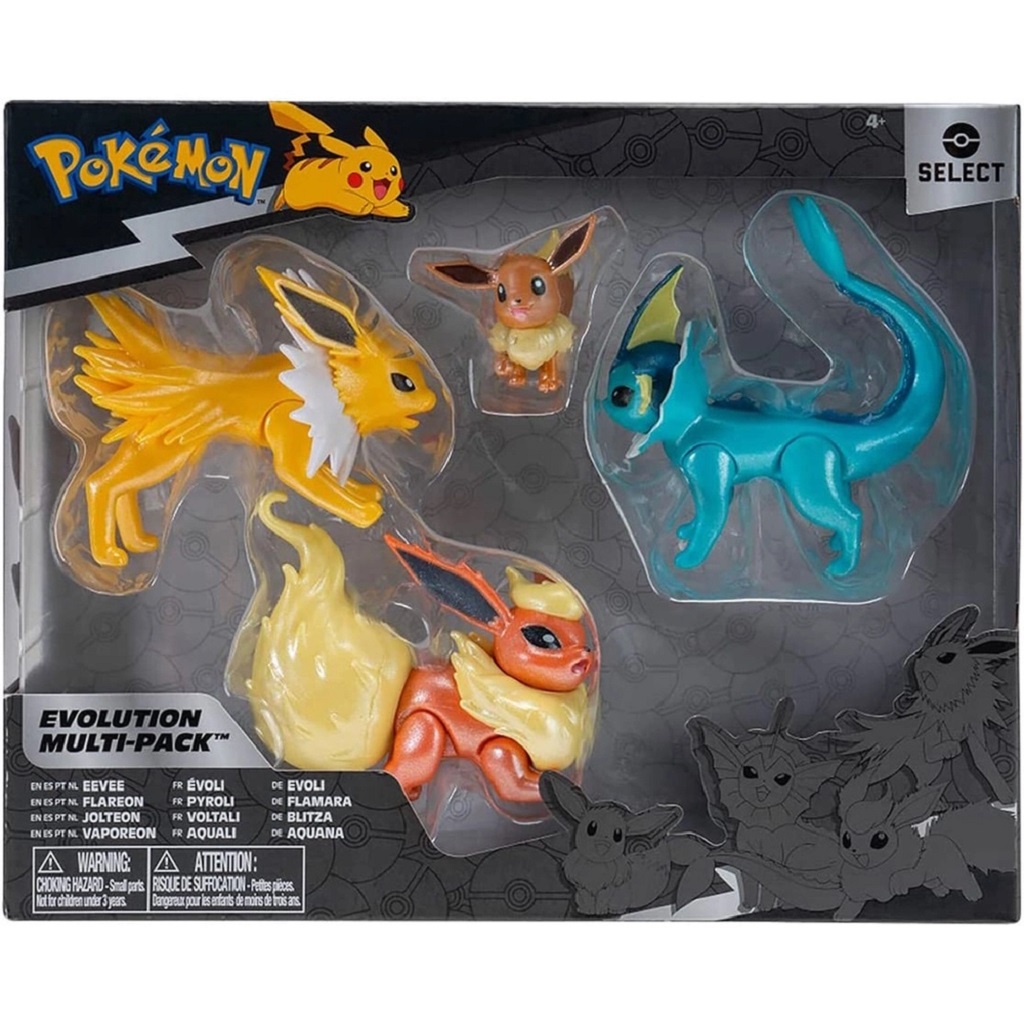 Brinquedo Pokemon Figura Colecionável De Vinil Eevee Serie 3