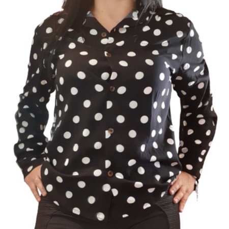 Camisa feminina de store bolinhas