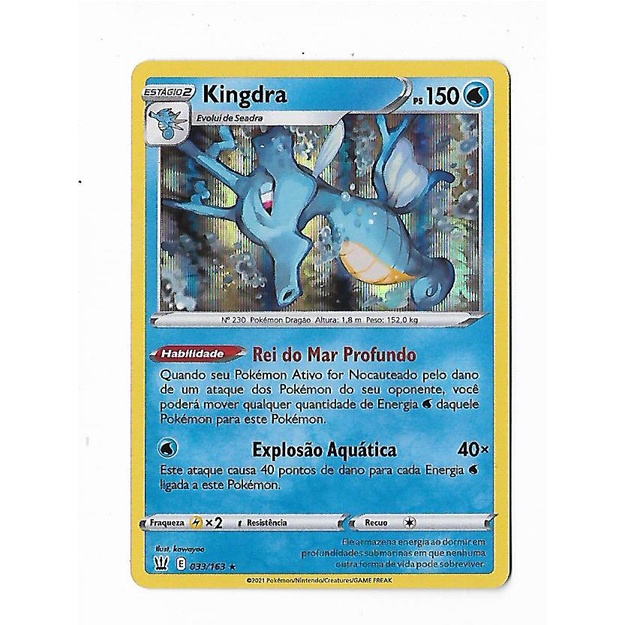 Pokemon Kingdra Holofoil Espada e Escudo Estilos de Batalha