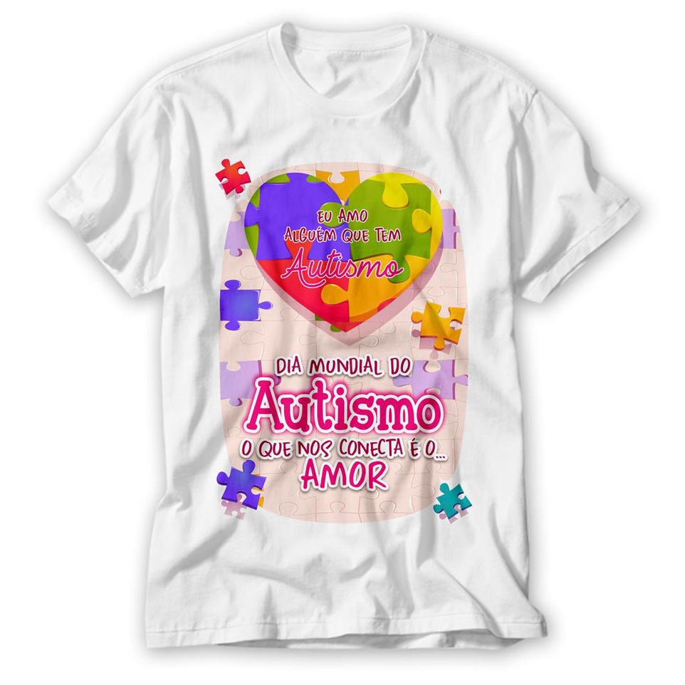 Camiseta Estampa Autismo Especial Autista Arte Modelo Novo | Shopee Brasil