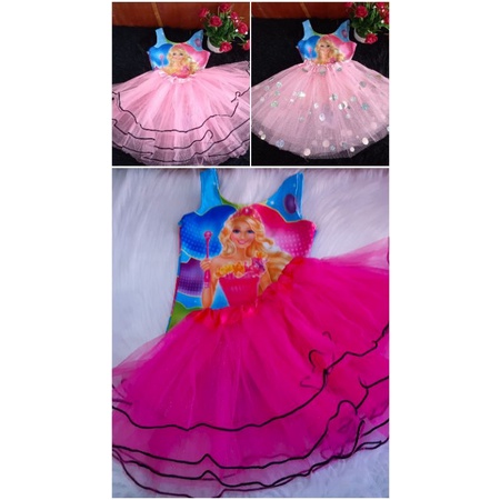 Cosplay Para Barbie Suspender Princesa Vestido Rosa Vestido Infantil Xadrez  Cintura Vestido Presente da Menina