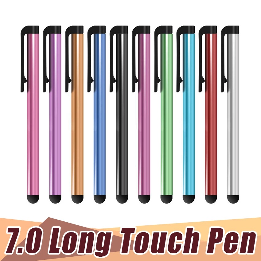 10 Pcs Tablets Telefones Celulares 7.0 Capacitivo Caneta Stylus De Alumínio Com Tela Sensível Ao Toque