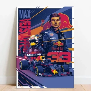 Quadro Decorativo Formula 1 Max Verstappen em MDF 28x20cm