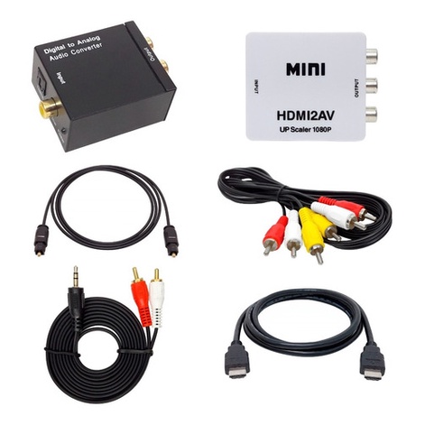 Kit Conversor Optico P Rca Conversor Hdmi Para Av Shopee Brasil