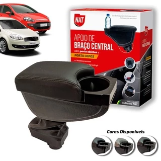 Apoio de Braço Fiat Punto E Linea Ano 2007 Até 2017 C/ Porta Copo
