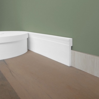 Rodapé de Sobrepor EVA Flexível 15 centímetros de altura Rp16 cobre 11x1 centímetro de espessura