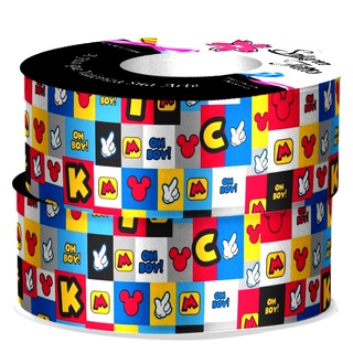 Fita de Cetim Mickey para Laços Gravatas Pet Shop 39mm x 10m ref:6646-S39
