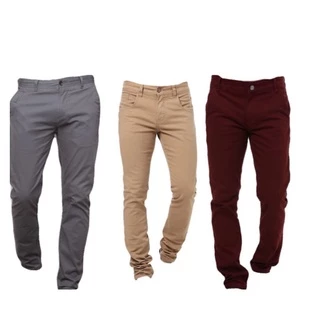 CALÇAS SARJA JEANS MASCULINO COM LYCRA colorido Cintura normal 2022