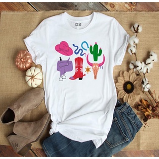 Camiseta T Shirt Branca Acessorios Cowgirl Moda Country CS50