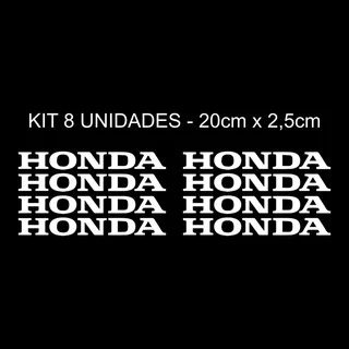 Kit 8 Adesivos Roda Honda Fan Titan Start 125 150 160 Cartela