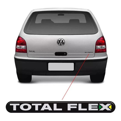 Adesivo Emblema Total Flex Resinado Gol Fox Saveiro Etc