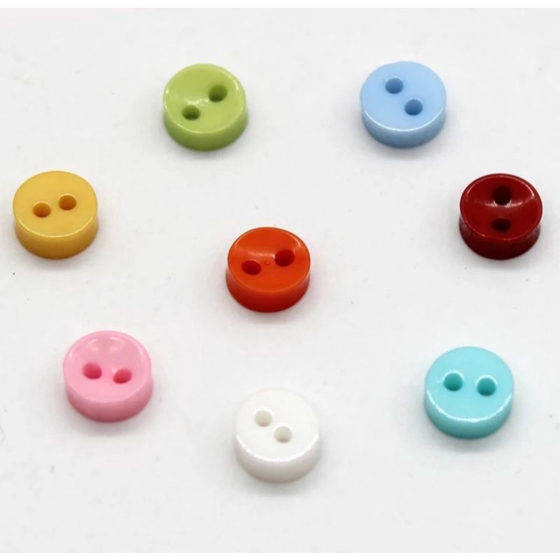 Mini Botões Botão Colorido Roupas Artesanato Costura Patchwork 6mm com 50  unidades