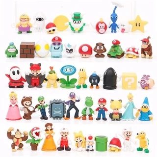 CAOF Bonecos Miniaturas Colecionáveis Mario + Base - Custom Arts