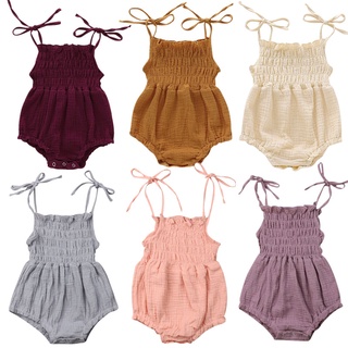 0-18 Meses Baby Girl Cotton Sleeveveless Romper Roupa De Bebê Verão Conforto Para Menina
