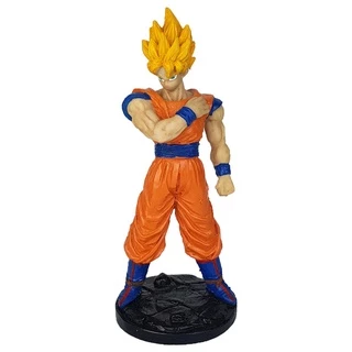 Goku Super Sayajin Peça Decorativa Feita A Mão Colecionável Personagem Anime Dragon Ball Feito em Resina