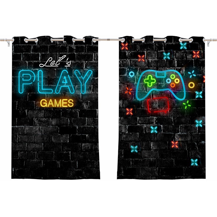 Cortina Infantil Gamer Quarto Semi Blackout Promoção