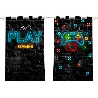 Cortina Infantil Gamer Quarto Semi Blackout Promoção