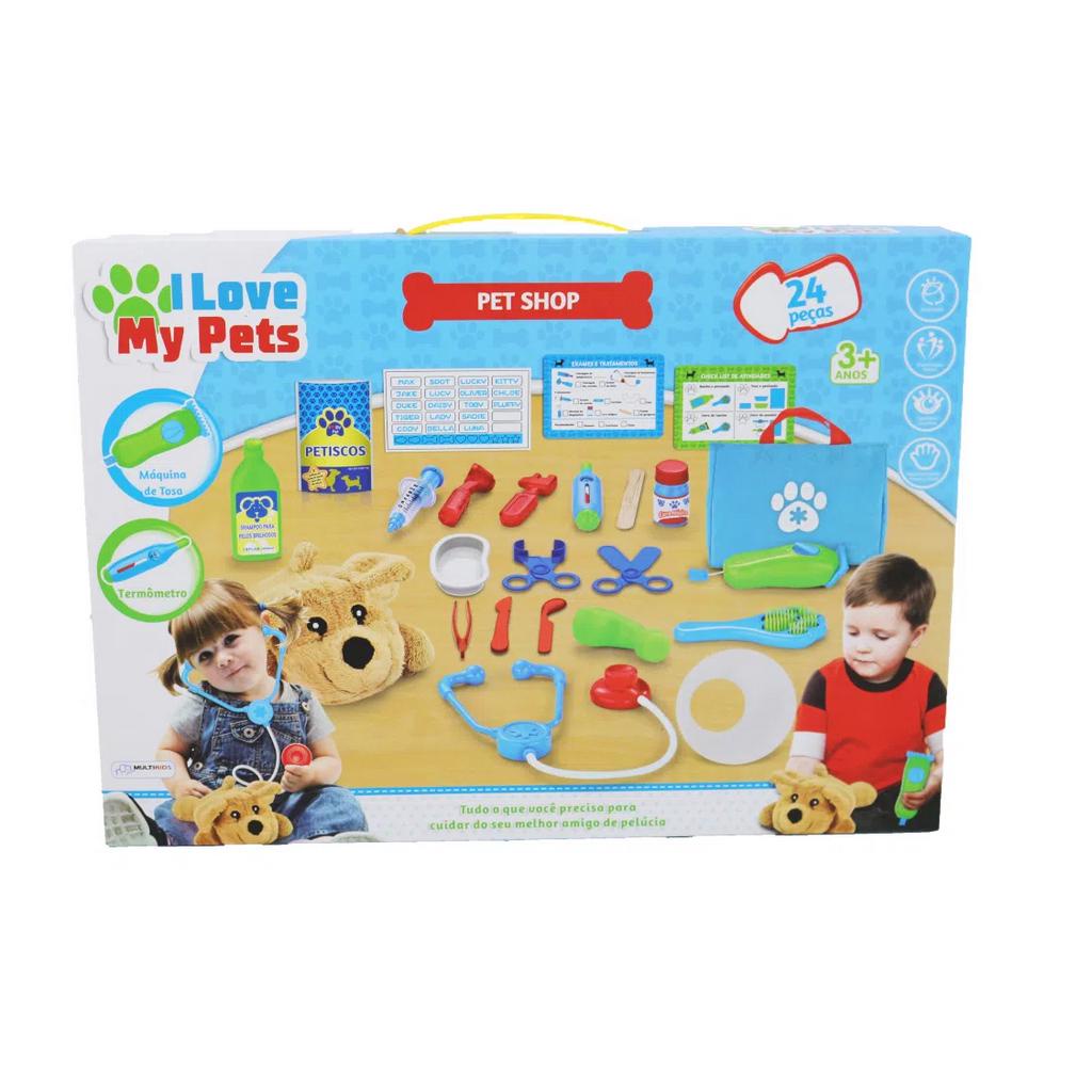 Pet Shop Maleta com Acessórios - Multikids