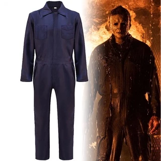 Fantasia De Halloween Michael Myers Cosplay Horror Murderer Uniforme Sets Terror Máscara De Cabeça De Festa Para Homens Conjunto Adultos