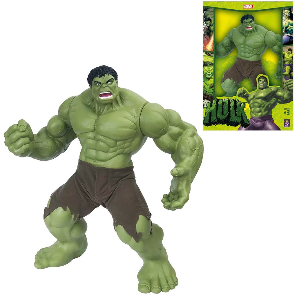 Brinquedo Boneco Marvel Hulk Verde Premium Gigante 50 Cm | Shopee Brasil
