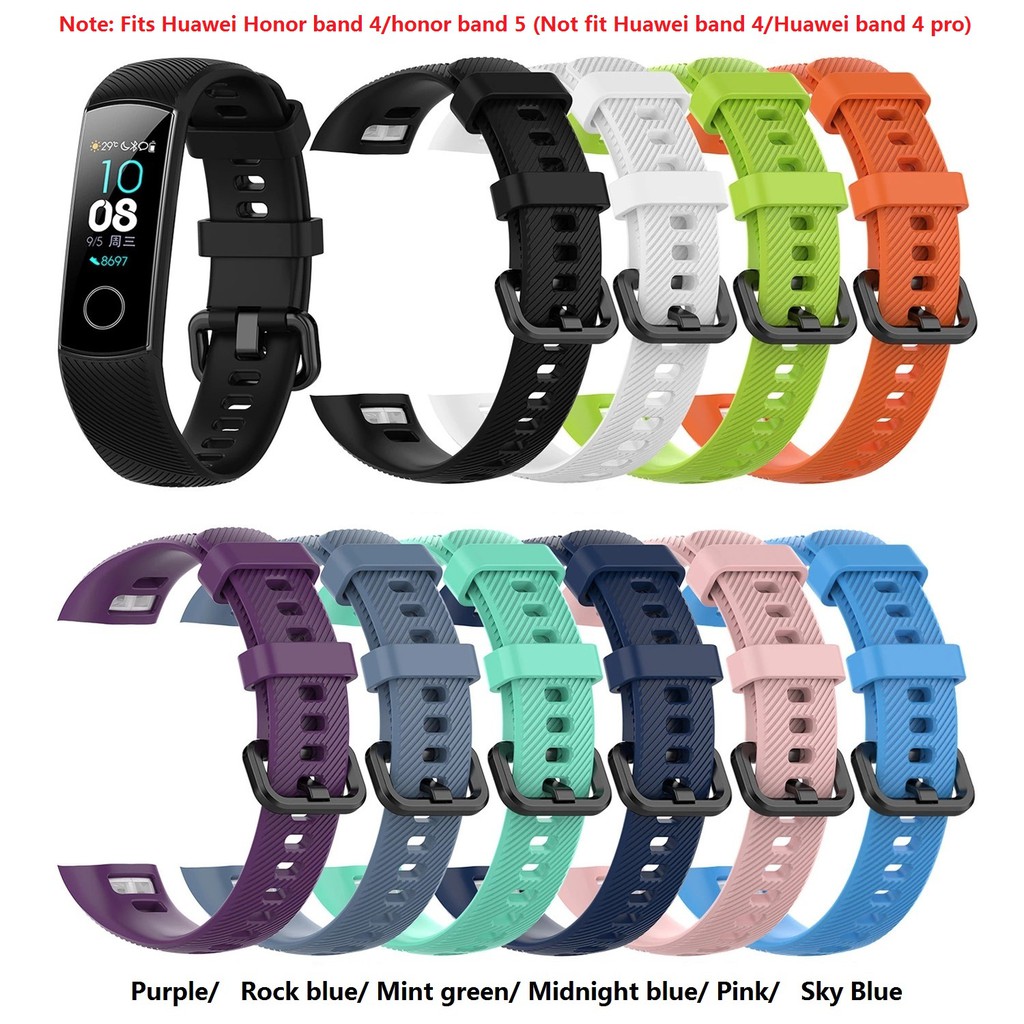 Para Huawei Honor Band 4/5 Silicone Watch Pulseira De Reposição De