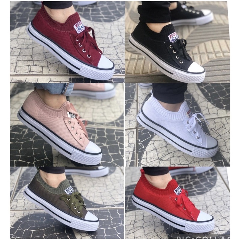 Tênis All Star Converse Feminino Meia Calce Fácil Branco