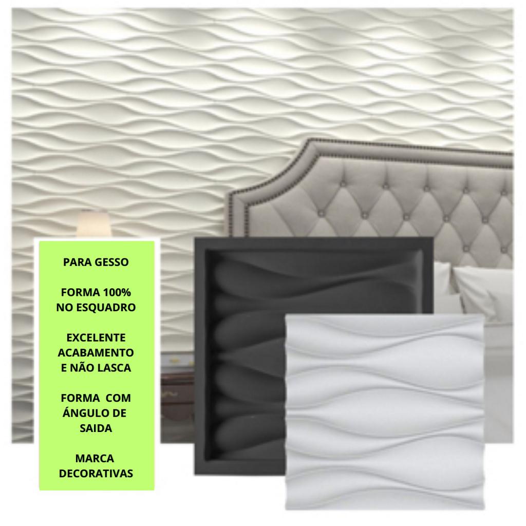 Forma para gesso 3d Dunas - molde para gesso- 30x30