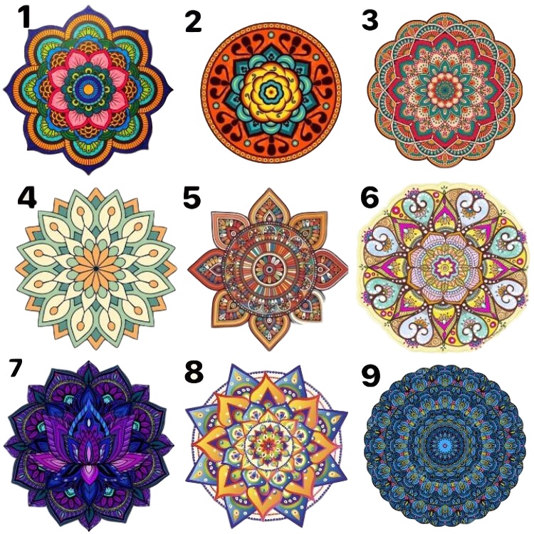 Trio De Quadros Mandala Decorativo De Parede Promoção 30x30 Novidade