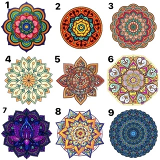 Trio De Quadros Mandala Decorativo De Parede Promoção 30x30 Novidade