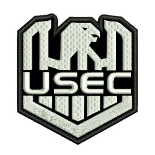 PATCH BORDADO USEC ( United Security ) - gamer - Airsoft - com ou sem CARRAPICHO e também termo colante.
