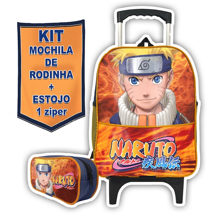 Kit Material Escolar Infantil Menino Naruto Completo Barato