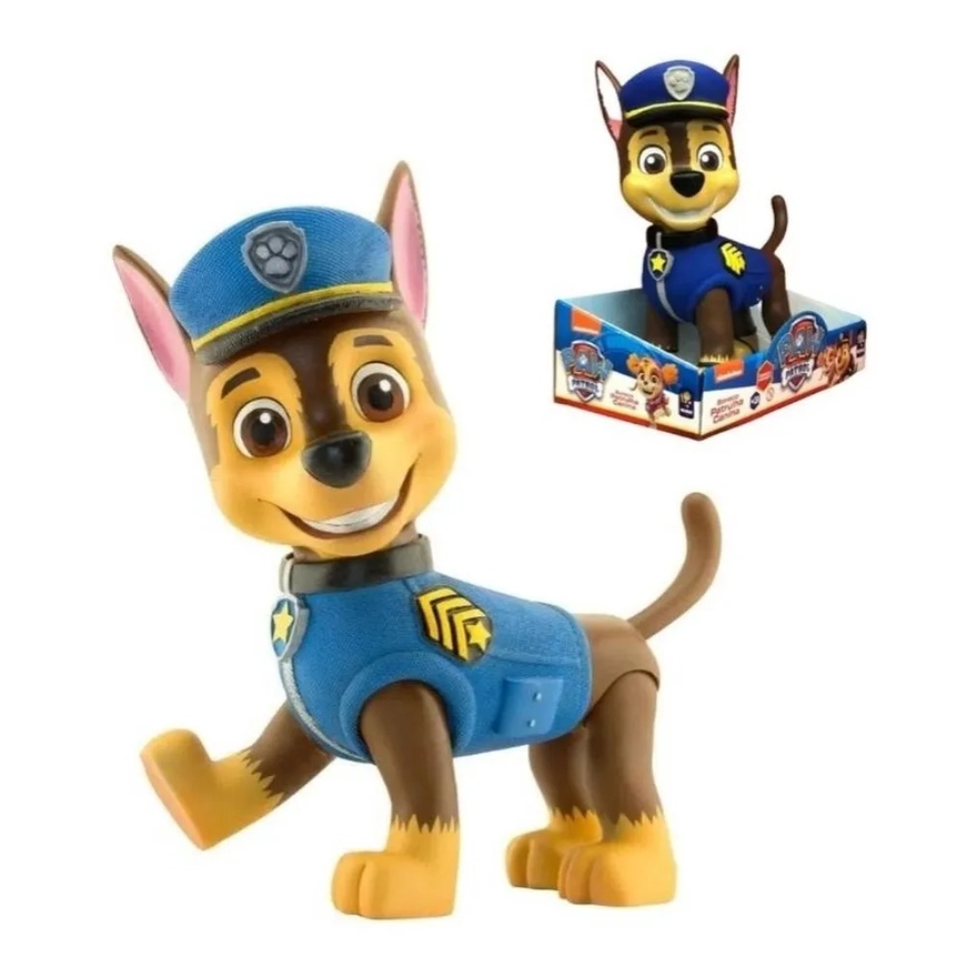 Boneco Paw Patrol Gigante Patrulha Canina Chase Com 40cm - Mimo Toys ...