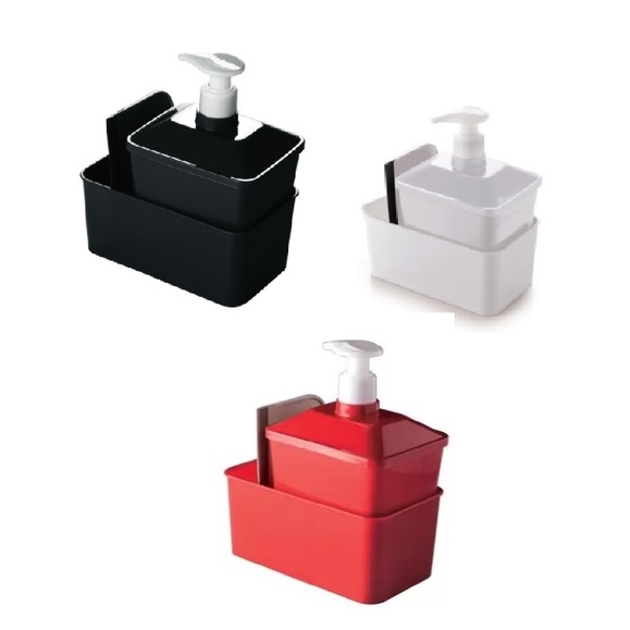 Porta Detergente Dispenser Pratico Quadrado 600ml e ou Rodinho de Pia Plasútil Selecione