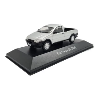 Miniatura Fiat Strada 2004 Prata Inesquecíveis 1:43