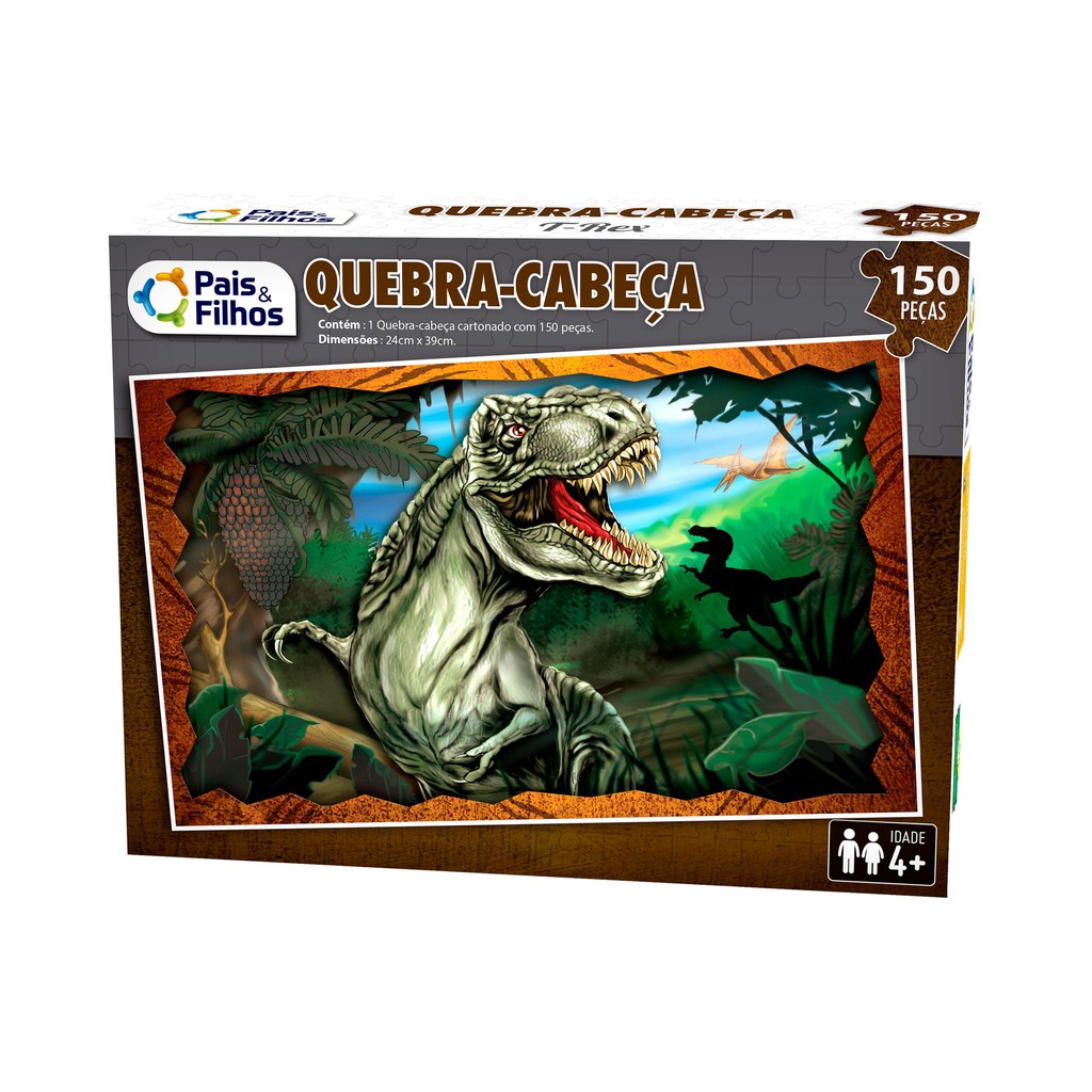 Quebra Cabeça 3D T-Rex Vs Triceratops Jurassic World 150 Peças