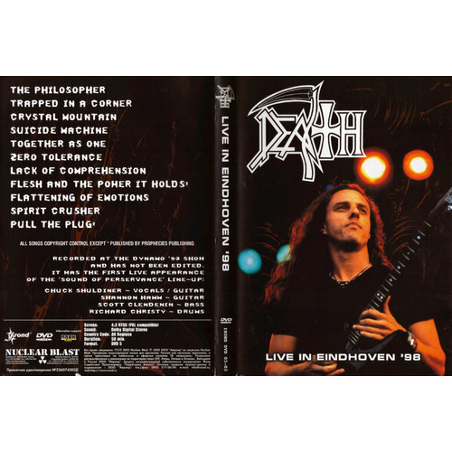 Death – Live In Eindhoven '98（DVD） Death - Live Eindhoven (1998) | Shopee Brasil