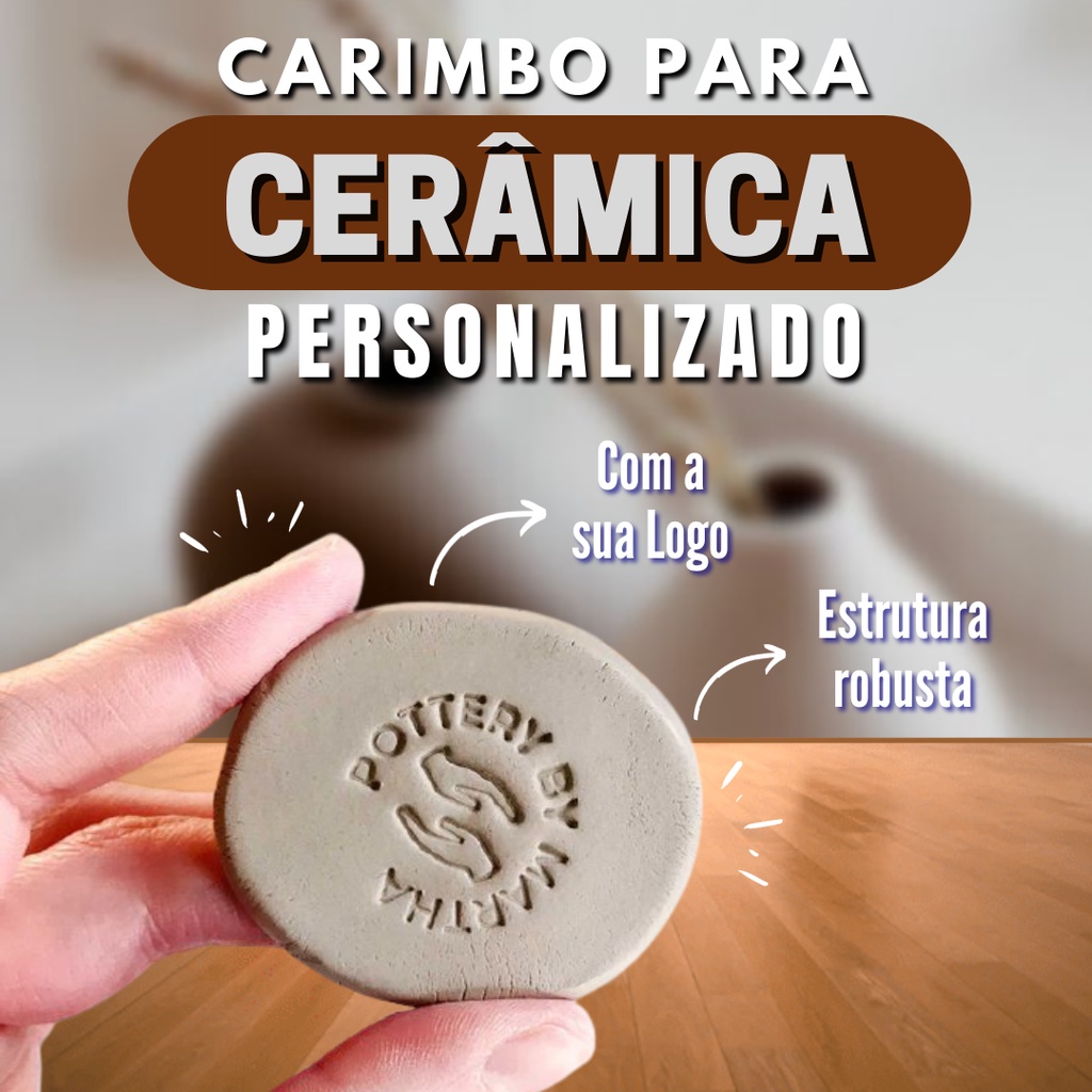 Carimbo para cerâmica personalizado